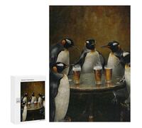 Rompecabezas para Adultos 300 PCS Penguins Beer In A Tavern Rompecabezas para Adultos Juegos Familiares Corte De Precisión Cumpleaños Y Navidad 300 PCS