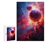 Rompecabezas para Adultos 300 PCS Planetary Explosion Rompecabezas para Adultos Juegos Familiares Corte De Precisión Cumpleaños Y Navidad 300 PCS