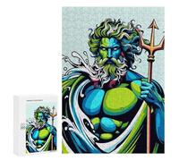 Rompecabezas para Adultos 300 PCS Poseidon King of The Sea Rompecabezas para Adultos Juego De Ingenio Desafío Difícil 300 PCS