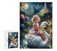 Rompecabezas para Adultos 300 PCS Princess on A Swan Rompecabezas para Adultos Juegos Divertidos Pero Regalos Divertidos Y Humorísticos para Amigos Y Familiares 300 PCS
