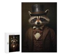 Rompecabezas para Adultos 300 PCS Raccoon Funny Animal Rompecabezas para Adultos Juegos Relajantes Una Obra De Arte Regalo De Cumpleaños, Regalos, 300 PCS