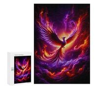 Rompecabezas para Adultos 300 PCS Red and Purple Phoenix Rompecabezas para Adultos Juegos Familiares Corte De Precisión Cumpleaños Y Navidad 300 PCS