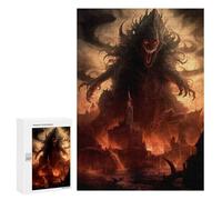 Rompecabezas para Adultos 300 PCS Red Eyes Monster Rompecabezas para Adultos Juegos Relajantes Mejora La Memoria Cumpleaños Y Navidad 300 PCS