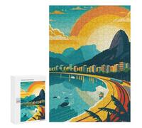 Rompecabezas para Adultos 300 PCS Rio De Janeiro Cityscape Rompecabezas para Adultos Juegos Relajantes Mejora La Memoria Difícil Y Desafiante 300 PCS