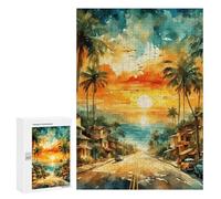 Rompecabezas para Adultos 300 PCS Road to Paradise Rompecabezas para Adolescentes Juego De Ingenio Análisis Y Lógica 300 PCS