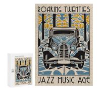 Rompecabezas para Adultos 300 PCS Roaring Twenties Jazz Music Age Rompecabezas para Adultos Juegos Familiares Pero Divertidos Y Humorísticos Difíciles Y Desafiantes 300 PCS