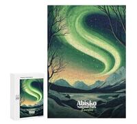 Rompecabezas para Adultos 300 PCS Rompecabezas Abisko National Park Aurora Borealis Rompecabezas para Adultos Juego De Ingenio Análisis Y Lógica Interacción Entre Padres E Hijos 300 PCS