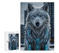 Rompecabezas para Adultos 300 PCS Rompecabezas Arctic Wolf in The Snow Rompecabezas para Adultos Juguete Decoración De Pared Aliviador del Estrés Difícil Y Desafiante 300 PCS
