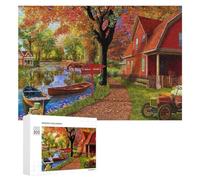 Rompecabezas para Adultos 300 PCS Rompecabezas Autumn Serenity Countryside Scene Puzzle Rompecabezas para Adultos Juego De Ingenio Análisis Y Lógica Regalos De Cumpleaños Y Únicos 300 PCS