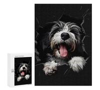 Rompecabezas para Adultos 300 PCS Rompecabezas Bearded Collie Rompecabezas para Adultos Juego De Ingenio Análisis Y Lógica Interacción Entre Padres E Hijos 300 PCS