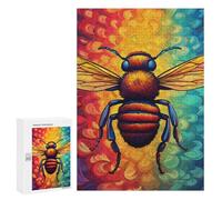 Rompecabezas para Adultos 300 PCS Rompecabezas Bee Colorful Rompecabezas para Adultos Juguete Decoración De Pared Aliviador del Estrés Difícil Y Desafiante 300 PCS