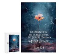 Rompecabezas para Adultos 300 PCS Rompecabezas Bible Verse from Isaiah Rompecabezas para Adultos Juguete Decoración De Pared Aliviador del Estrés Difícil Y Desafiante 300 PCS