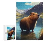 Rompecabezas para Adultos 300 PCS Rompecabezas Capybara Animal Rompecabezas para Adultos Juego De Ingenio Análisis Y Lógica Interacción Entre Padres E Hijos 300 PCS