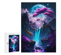 Rompecabezas para Adultos 300 PCS Rompecabezas Cherry Blossoms Oasis Rompecabezas para Adultos Juguete Decoración De Pared Aliviador del Estrés Difícil Y Desafiante 300 PCS