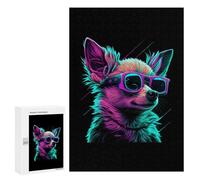 Rompecabezas para Adultos 300 PCS Rompecabezas Chihuahua Rompecabezas para Adultos Juguete Decoración De Pared Aliviador del Estrés Difícil Y Desafiante 300 PCS