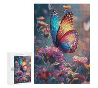 Rompecabezas para Adultos 300 PCS Rompecabezas Colorful Butterfly Garden-3 Rompecabezas Juegos Familiares Mejora La Memoria Cumpleaños Y Navidad 300 PCS