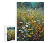 Rompecabezas para Adultos 300 PCS Rompecabezas Colorful Wildflower Field -2 Rompecabezas para Adultos Actividades Familiares Difíciles Y Desafiantes 300 PCS