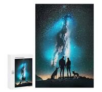 Rompecabezas para Adultos 300 PCS Rompecabezas Couple and Dogs Travelers Rompecabezas para Adultos Juguete Decoración De Pared Aliviador del Estrés Difícil Y Desafiante 300 PCS