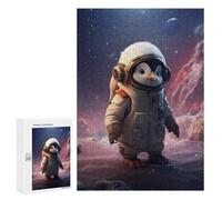Rompecabezas para Adultos 300 PCS Rompecabezas Cute Explorer Penguin Snow Rompecabezas para Adultos Juguete Decoración De Pared Aliviador del Estrés Difícil Y Desafiante 300 PCS