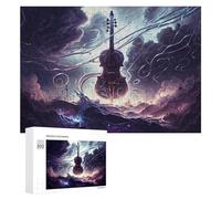 Rompecabezas para Adultos 300 PCS Rompecabezas Enchanted Violin Sky -4 Rompecabezas para Adultos Juego De Ingenio Análisis Y Lógica Interacción Entre Padres E Hijos 300 PCS