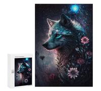 Rompecabezas para Adultos 300 PCS Rompecabezas Enchanted Wolf Fantasy Art Rompecabezas para Adultos Actividades Familiares Difíciles Y Desafiantes 300 PCS