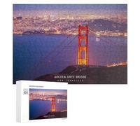Rompecabezas para Adultos 300 PCS Rompecabezas Golden Gate Bridge Night View-1 Rompecabezas para Adultos Juego De Ingenio Análisis Y Lógica Regalos De Cumpleaños Y Únicos 300 PCS
