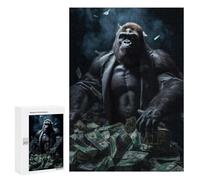 Rompecabezas para Adultos 300 PCS Rompecabezas Gorilla Money Dollar Bills Rompecabezas para Adultos Juego De Ingenio Análisis Y Lógica Interacción Entre Padres E Hijos 300 PCS