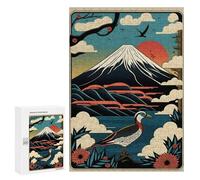 Rompecabezas para Adultos 300 PCS Rompecabezas Japanese Bird Retro Art Rompecabezas para Adultos Juguete Decoración De Pared Aliviador del Estrés Difícil Y Desafiante 300 PCS