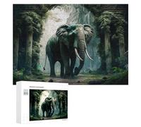 Rompecabezas para Adultos 300 PCS Rompecabezas Jungle Elephant Majesty -1 Rompecabezas para Adultos Juego De Ingenio Análisis Y Lógica Regalos De Cumpleaños Y Únicos 300 PCS