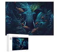Rompecabezas para Adultos 300 PCS Rompecabezas Jungle Elephant Majesty -2 Rompecabezas para Adultos Juego De Ingenio Análisis Y Lógica Regalos De Cumpleaños Y Únicos 300 PCS