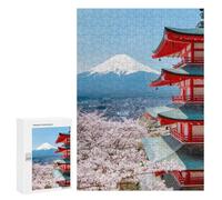 Rompecabezas para Adultos 300 PCS Rompecabezas MT Fuji and Peace Pagoda Rompecabezas para Adultos Juguete Decoración De Pared Aliviador del Estrés Difícil Y Desafiante 300 PCS