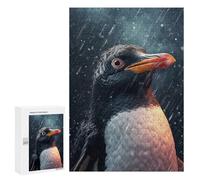 Rompecabezas para Adultos 300 PCS Rompecabezas Penguin Rain Rompecabezas para Adultos Juguete Decoración De Pared Aliviador del Estrés Difícil Y Desafiante 300 PCS