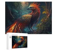 Rompecabezas para Adultos 300 PCS Rompecabezas Phoenix in The Enchanted Forest Rompecabezas para Adultos Juego De Ingenio Análisis Y Lógica Regalos De Cumpleaños Y Únicos 300 PCS
