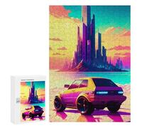 Rompecabezas para Adultos 300 PCS Rompecabezas Retro Car 5 Rompecabezas para Adultos Juguete Decoración De Pared Aliviador del Estrés Difícil Y Desafiante 300 PCS