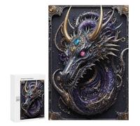Rompecabezas para Adultos 300 PCS Rompecabezas Steampunk Guardian Dragon Rompecabezas para Adultos Juguete Decoración De Pared Aliviador del Estrés Difícil Y Desafiante 300 PCS
