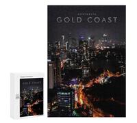 Rompecabezas para Adultos 300 PCS Rompecabezas The Gold Coast Rompecabezas para Adultos Juguete Decoración De Pared Aliviador del Estrés Difícil Y Desafiante 300 PCS