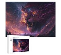Rompecabezas para Adultos 300 PCS Rompecabezas Thundering Lion Roar -3 Juego De Ingenio con Rompecabezas, Divertido Y Humorístico, 300 PCS