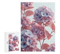 Rompecabezas para Adultos 300 PCS Rompecabezas Vintage Hydrangea Flowers Rompecabezas para Adultos Juguete Decoración De Pared Aliviador del Estrés Difícil Y Desafiante 300 PCS