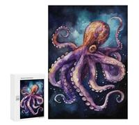 Rompecabezas para Adultos 300 PCS Rompecabezas Watercolor Octopus Rompecabezas para Adultos Juguete Decoración De Pared Aliviador del Estrés Difícil Y Desafiante 300 PCS