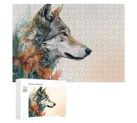 Rompecabezas para Adultos 300 PCS Rompecabezas Wild Wolf Spirit Art Print -1 Rompecabezas para Adultos Juego De Ingenio Análisis Y Lógica Regalos De Cumpleaños Y Únicos 300 PCS