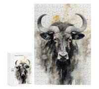 Rompecabezas para Adultos 300 PCS Rompecabezas Wildebeest Beauty Art Rompecabezas para Adultos Juguete Decoración De Pared Aliviador del Estrés Difícil Y Desafiante 300 PCS