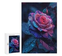 Rompecabezas para Adultos 300 PCS Rose Neon Rompecabezas para Adultos Juegos Familiares Corte De Precisión Cumpleaños Y Navidad 300 PCS