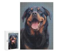 Rompecabezas para Adultos 300 PCS Rottweiler Sketch Rompecabezas para Adolescentes Juego De Ingenio Análisis Y Lógica 300 PCS