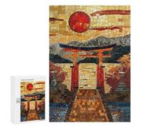 Rompecabezas para Adultos 300 PCS Sacred Torri Path Mosaic Rompecabezas para Adultos Juegos Relajantes Difícil Regalos para Amigos Y Familiares 300 PCS