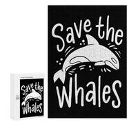 Rompecabezas para Adultos 300 PCS Save The Whales Environme Rompecabezas para Adultos Juegos Divertidos Decoración Desafiante De Completar 300 PCS