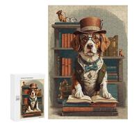 Rompecabezas para Adultos 300 PCS Smart Brittany Spaniel Dog Rompecabezas para Adultos Juegos Familiares Corte De Precisión Cumpleaños Y Navidad 300 PCS