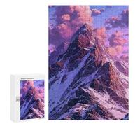 Rompecabezas para Adultos 300 PCS Snow-Capped Mountain Peaks Rompecabezas para Adolescentes: Mejora La Memoria, Entrena Tu Cerebro Y Tus Manos. Regalos para Reducir El Estrés 300 PCS