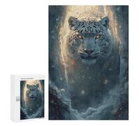 Rompecabezas para Adultos 300 PCS Snow Leopard Portrait in Winter Cave Rompecabezas para Adultos Juegos Familiares Alivia El Estrés Regalo De Cumpleaños, Regalos, 300 PCS