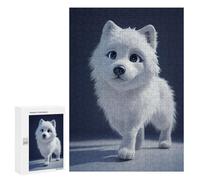 Rompecabezas para Adultos 300 PCS Snowy Arctic Wolf Pup Rompecabezas para Adultos Juegos Relajantes Mejora La Memoria Cumpleaños Y Navidad 300 PCS