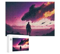 Rompecabezas para Adultos 300 PCS Space Odyssey A Burning Ship Rompecabezas para Adultos Juguete Decoración De Pared Regalos para Mujeres Gran Regalo para Juegos 300 PCS